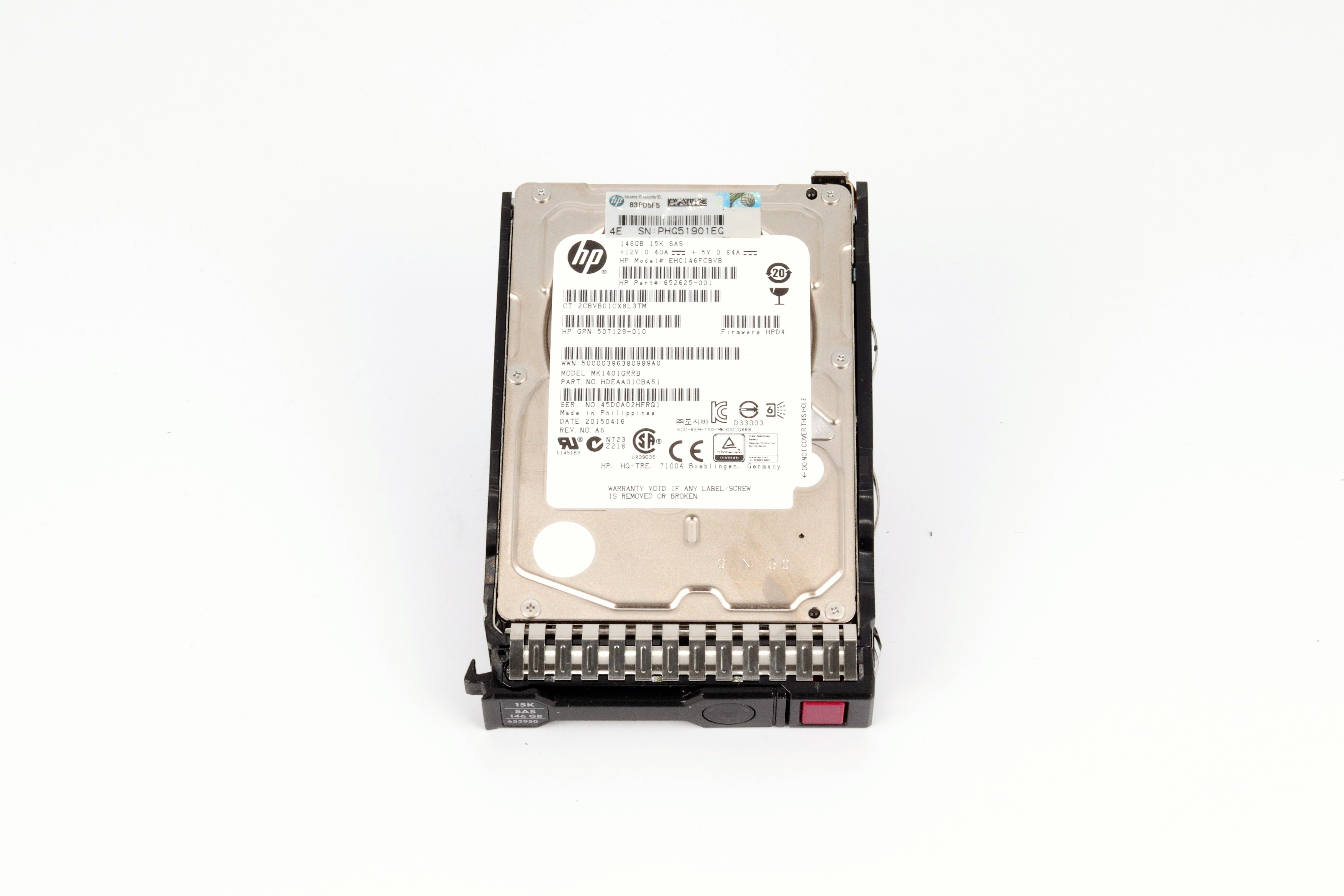HP 146GB 15K 6G SAS 2.5 ENT HDD SC